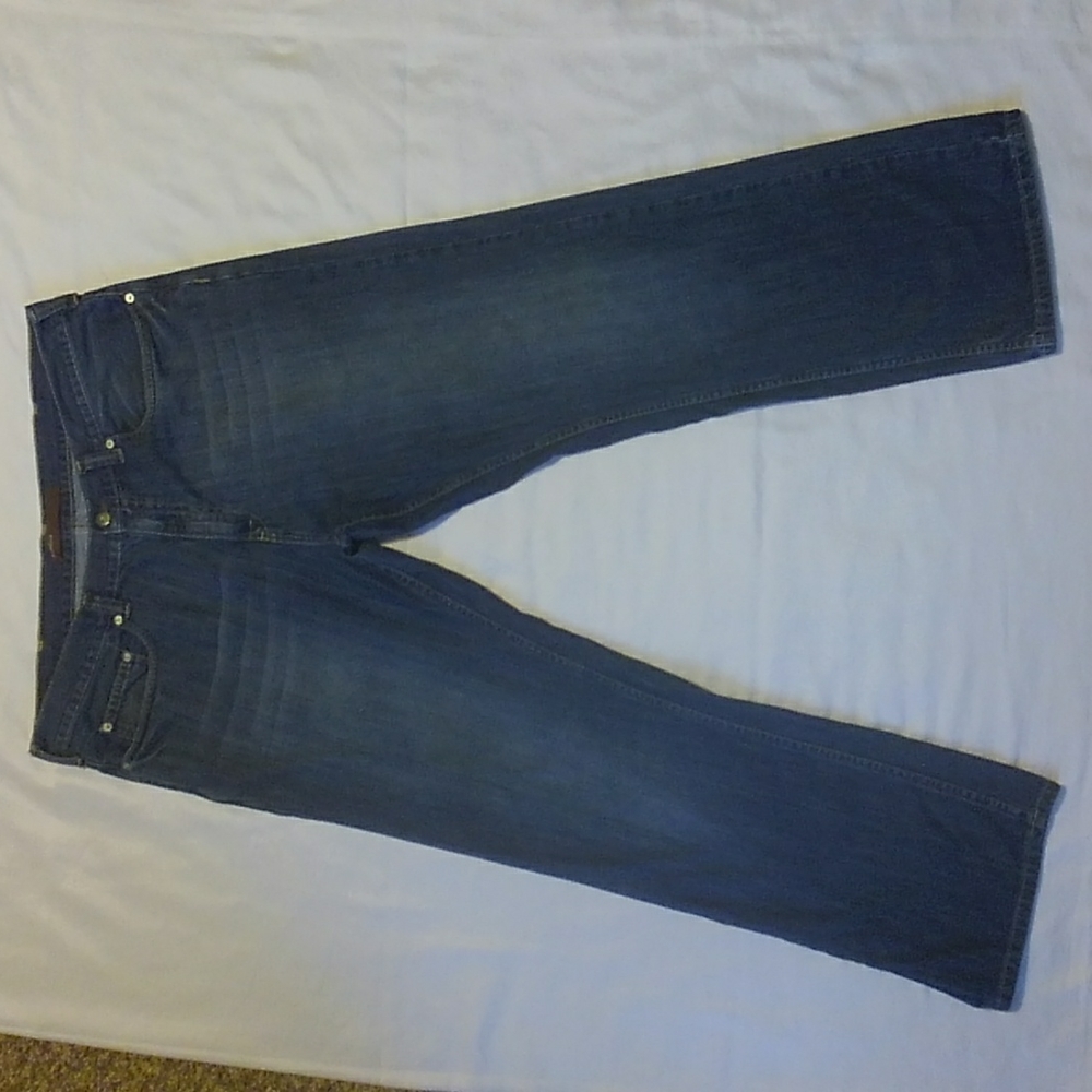 Perry Ellis Straight Cotton Denim Blue Jeans 40/32